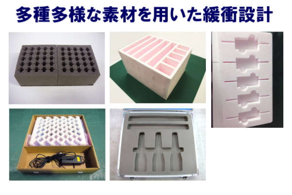 多種多様な素材を用いた緩衝設計